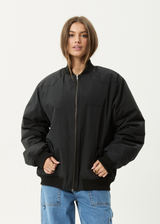 AFENDS Mens No More Bombs - Bomber Jacket - Black - Afends mens no more bombs   bomber jacket   black