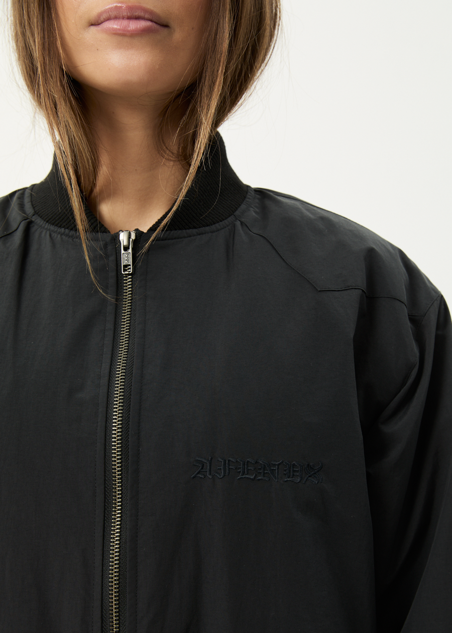 AFENDS Mens No More Bombs - Bomber Jacket - Black