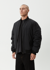 AFENDS Mens No More Bombs - Bomber Jacket - Black - Afends mens no more bombs   bomber jacket   black