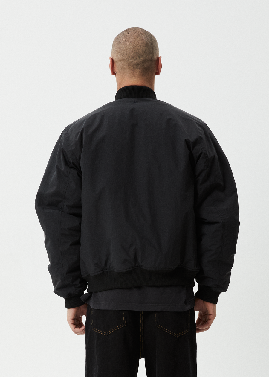 AFENDS Mens No More Bombs - Bomber Jacket - Black