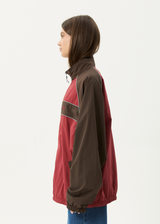 AFENDS Mens Spicy - Sports Spray Jacket - Burgundy - Afends mens spicy   sports spray jacket   burgundy