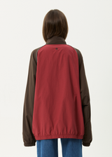 AFENDS Mens Spicy - Sports Spray Jacket - Burgundy - Afends mens spicy   sports spray jacket   burgundy