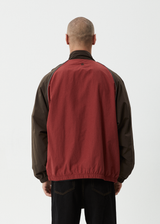 AFENDS Mens Spicy - Sports Spray Jacket - Burgundy - Afends mens spicy   sports spray jacket   burgundy