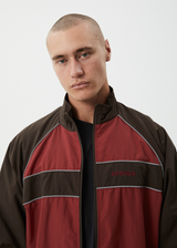 AFENDS Mens Spicy - Sports Spray Jacket - Burgundy - Afends mens spicy   sports spray jacket   burgundy