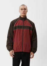 AFENDS Mens Spicy - Sports Spray Jacket - Burgundy - Afends mens spicy   sports spray jacket   burgundy