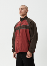 AFENDS Mens Spicy - Sports Spray Jacket - Burgundy - Afends mens spicy   sports spray jacket   burgundy