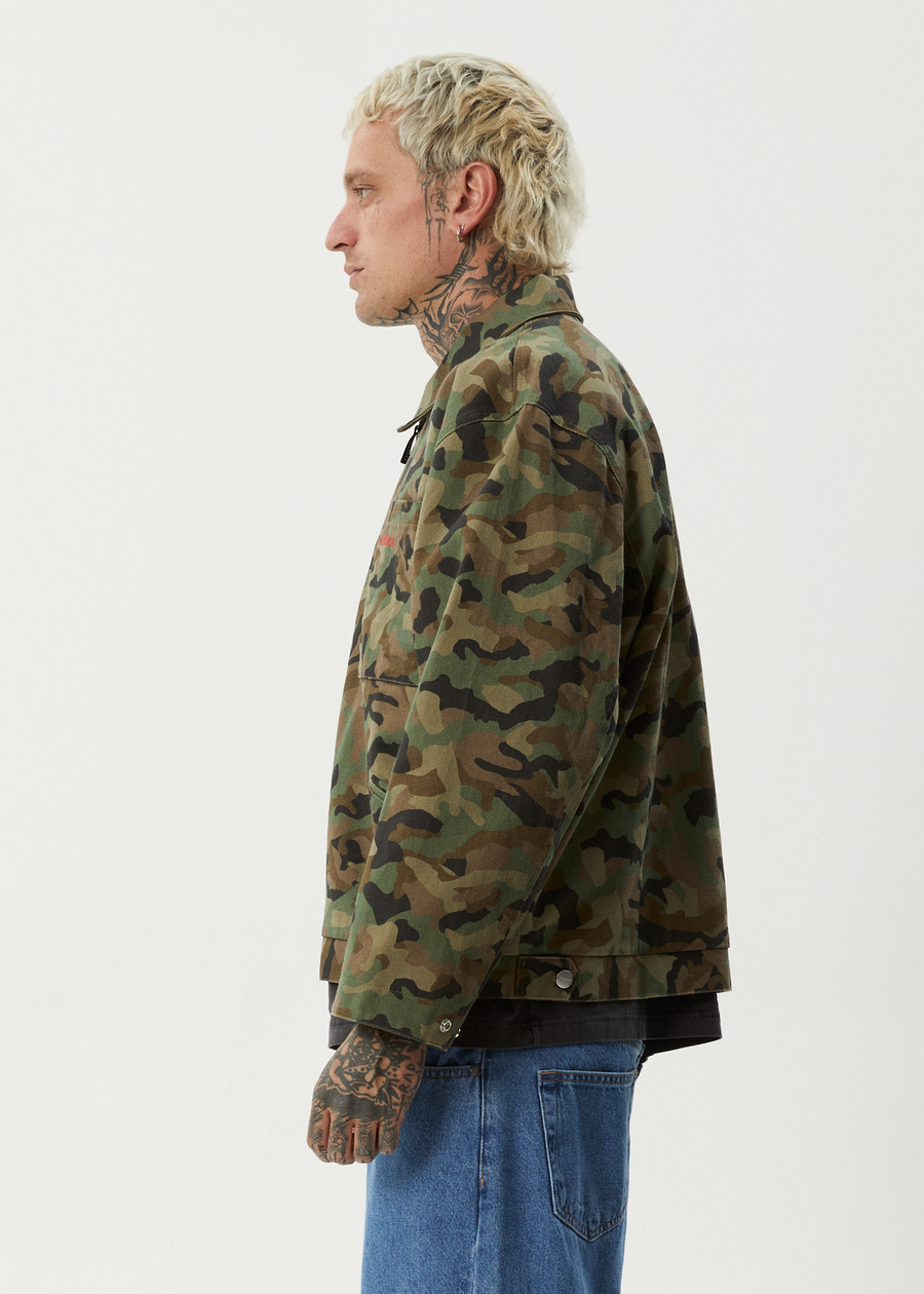 AFENDS Mens Hidden Oracle - Workwear Jacket - Hidden