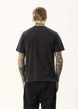 AFENDS Mens Torched - Retro Tee - Stone Black - Afends mens torched   retro tee   stone black