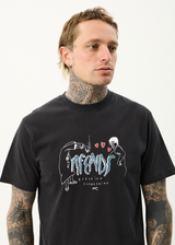 AFENDS Mens Torched - Retro Tee - Stone Black - Afends mens torched   retro tee   stone black