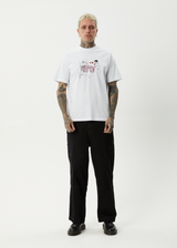 AFENDS Mens Torched - Retro Tee - White - Afends mens torched   retro tee   white