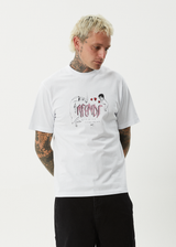 AFENDS Mens Torched - Retro Tee - White - Afends mens torched   retro tee   white