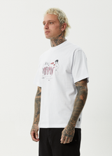 AFENDS Mens Torched - Retro Tee - White - Afends mens torched   retro tee   white