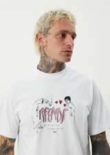 AFENDS Mens Torched - Retro Tee - White - Afends mens torched   retro tee   white