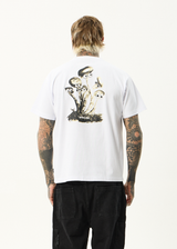 AFENDS Mens We Are Fam - Heavyweight Boxy Tee - White - Afends mens we are fam   heavyweight boxy tee   white