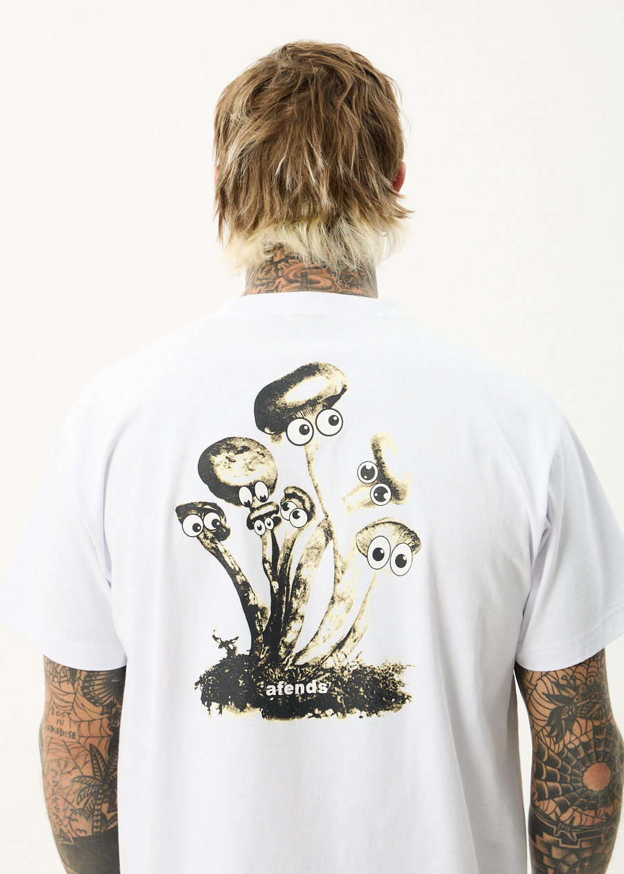 AFENDS Mens We Are Fam - Heavyweight Boxy Tee - White