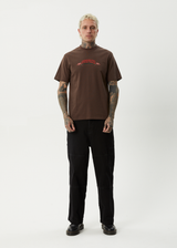 AFENDS Mens Ink - Retro Tee - Coffee - Afends mens ink   retro tee   coffee