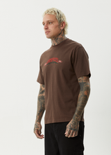 AFENDS Mens Ink - Retro Tee - Coffee - Afends mens ink   retro tee   coffee