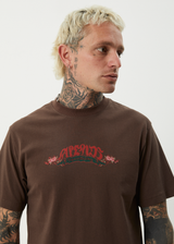 AFENDS Mens Ink - Retro Tee - Coffee - Afends mens ink   retro tee   coffee