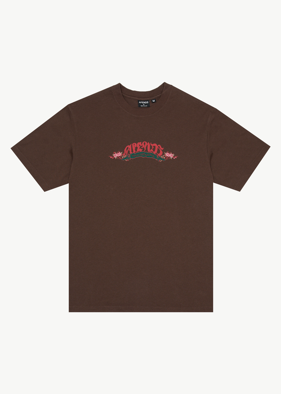 AFENDS Mens Ink - Retro Tee - Coffee