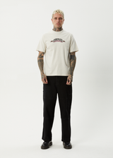 AFENDS Mens Ink - Retro Tee - Moonbeam - Afends mens ink   retro tee   moonbeam