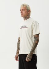 AFENDS Mens Ink - Retro Tee - Moonbeam - Afends mens ink   retro tee   moonbeam