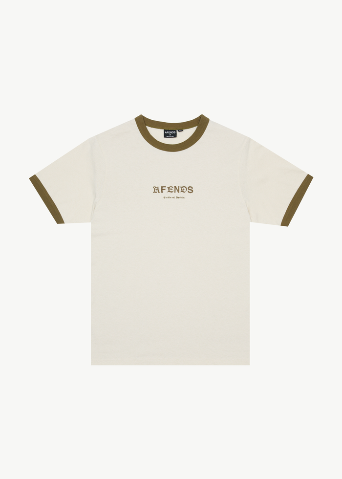 AFENDS Mens Mix Up - Ringer Tee - Moonbeam