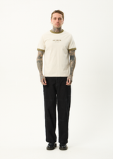 AFENDS Mens Mix Up - Ringer Tee - Moonbeam - Afends mens mix up   ringer tee   moonbeam