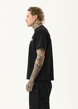 AFENDS Mens Spiked - Heavyweight Boxy Tee - Black - Afends mens spiked   heavyweight boxy tee   black