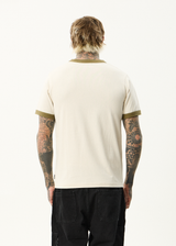 AFENDS Mens Mix Up - Ringer Tee - Moonbeam - Afends mens mix up   ringer tee   moonbeam