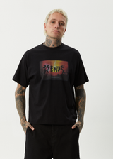 AFENDS Mens Study Club - Boxy Tee - Black - Afends mens study club   boxy tee   black
