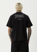 AFENDS Mens Study Club - Boxy Tee - Black - Afends mens study club   boxy tee   black