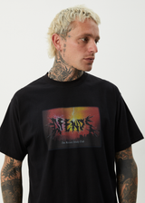 AFENDS Mens Study Club - Boxy Tee - Black - Afends mens study club   boxy tee   black