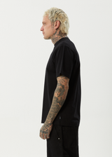 AFENDS Mens Embossed - Retro Tee - Black - Afends mens embossed   retro tee   black