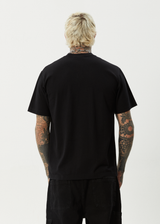 AFENDS Mens Embossed - Retro Tee - Black - Afends mens embossed   retro tee   black