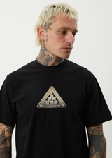 AFENDS Mens Embossed - Retro Tee - Black - Afends mens embossed   retro tee   black