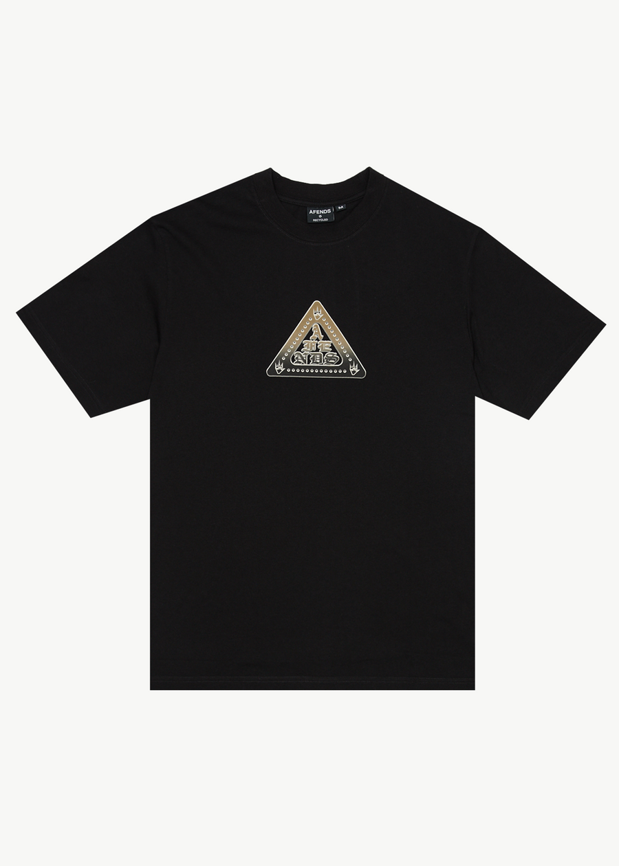 AFENDS Mens Embossed - Retro Tee - Black