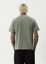 AFENDS Mens Embossed - Retro Tee - Washed Sycamore - Afends mens embossed   retro tee   washed sycamore