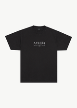 AFENDS Mens Spinal - Boxy Tee - Stone Black - Afends mens spinal   boxy tee   stone black
