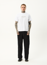 AFENDS Mens Spinal - Boxy Tee - White - Afends mens spinal   boxy tee   white