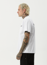 AFENDS Mens Spiked - Heavyweight Boxy Tee - White - Afends mens spiked   heavyweight boxy tee   white
