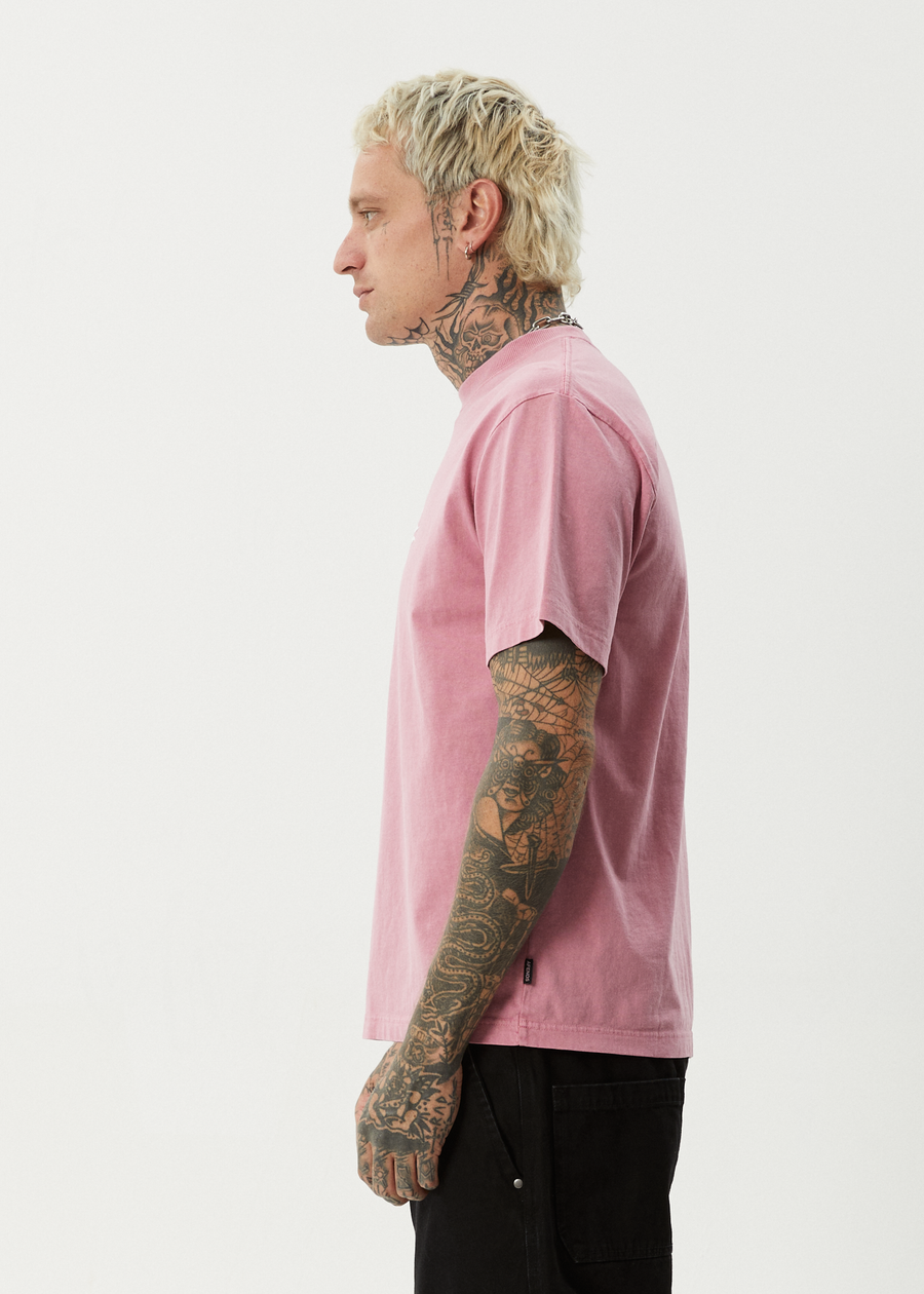 AFENDS Mens My Tribe - Heavyweight Retro Tee - Washed Marrakesh