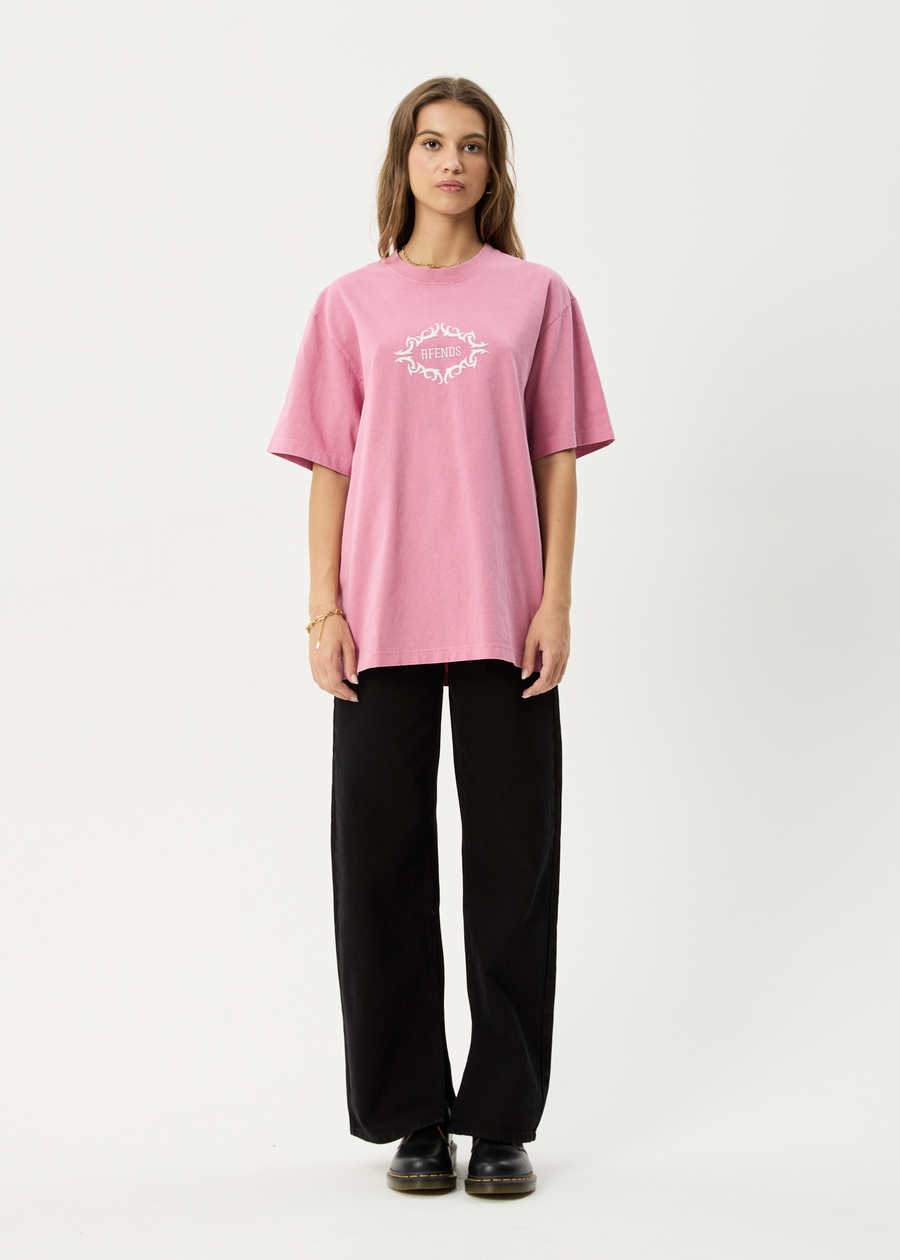 AFENDS Mens My Tribe - Heavyweight Retro Tee - Washed Marrakesh