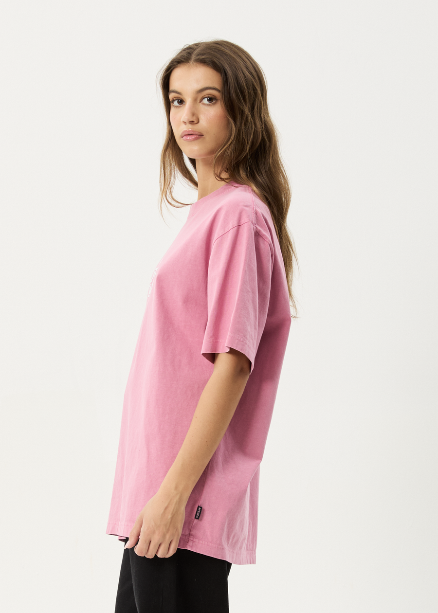 AFENDS Mens My Tribe - Heavyweight Retro Tee - Washed Marrakesh