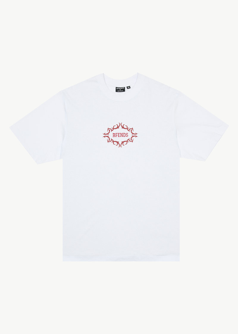 AFENDS Mens My Tribe - Heavyweight Retro Tee - White