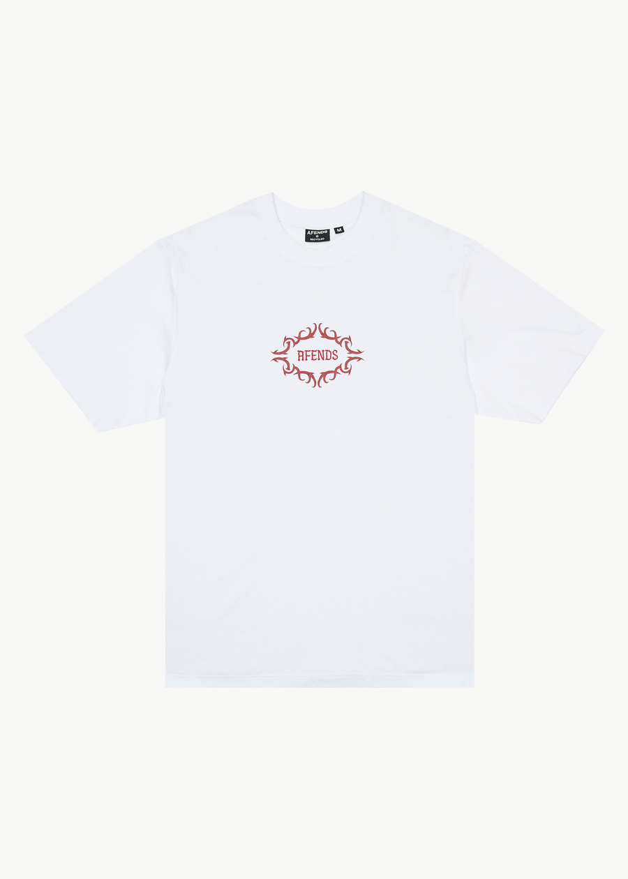 AFENDS Mens My Tribe - Heavyweight Retro Tee - White