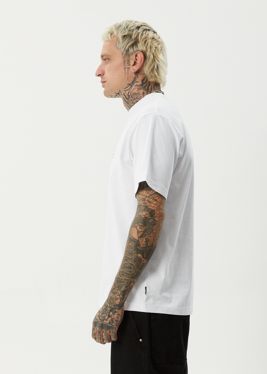 AFENDS Mens My Tribe - Heavyweight Retro Tee - White