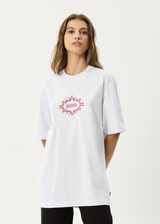 AFENDS Mens My Tribe - Heavyweight Retro Tee - White - Afends mens my tribe   heavyweight retro tee   white