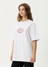 AFENDS Mens My Tribe - Heavyweight Retro Tee - White - Afends mens my tribe   heavyweight retro tee   white