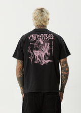 AFENDS Mens Horsey - Boxy Tee - Stone Black - Afends mens horsey   boxy tee   stone black