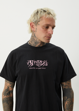AFENDS Mens Horsey - Boxy Tee - Stone Black - Afends mens horsey   boxy tee   stone black